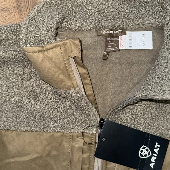 ARIAT Olive and Tan Sherpa Jacket